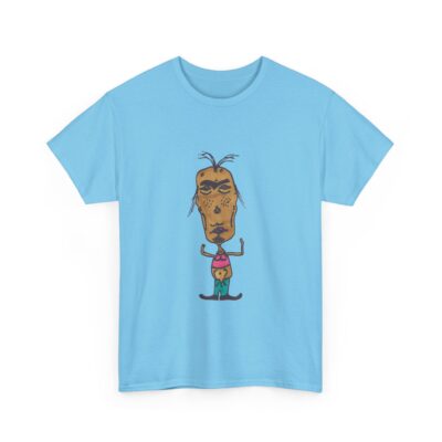Potato Guy Unisex Heavy Cotton Tee with Unique Graphic Design, Casual Wear, Gift for Art Lovers, Everyday Fashion, Graphic Tee